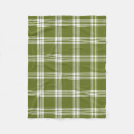 Modern Grönt Tartan Play Fleece Blanket