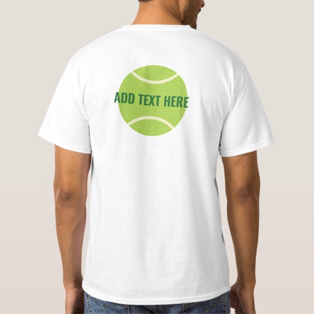Modern Grönt Tennis Boll T Shirt (Baksida)