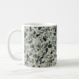 Modern Grönt Terrazzo Kaffemugg