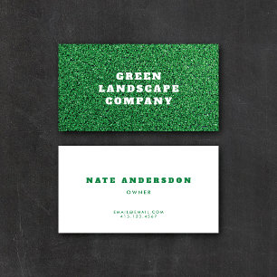 Modern Grönt Turf Installer Landscaper Gardener Bu Visitkort