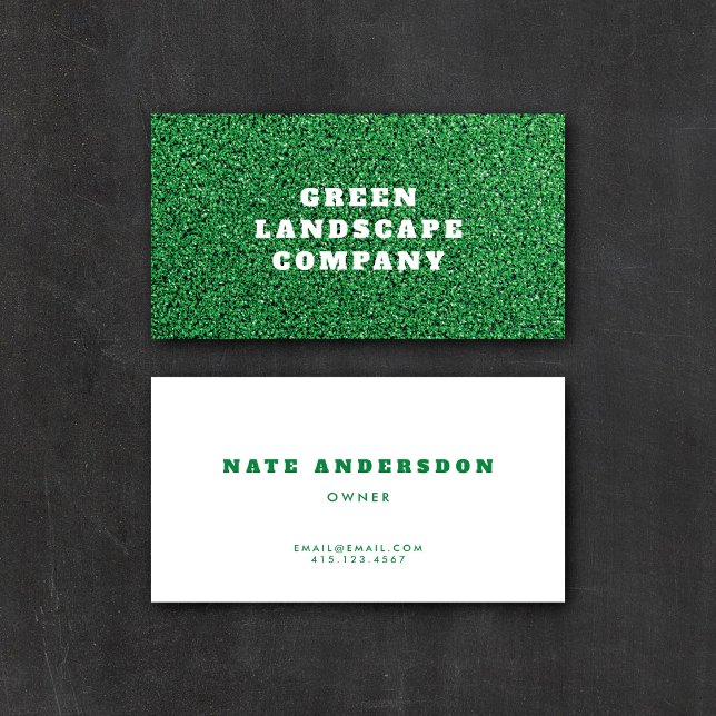 Modern Grönt Turf Installer Landscaper Gardener Bu Visitkort (Skapare uppladdad)