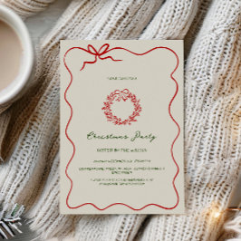 Modern Grönt Viktigt jul Party Inbjudningar