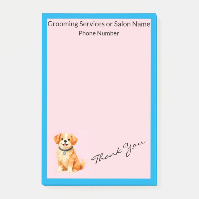 Modern Grooming Hund Personlig Kollektion Post-it Block (Framsida)