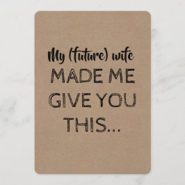 Modern | GROOMSMAN | BEST MAN Funny Frieri Inbjudningar