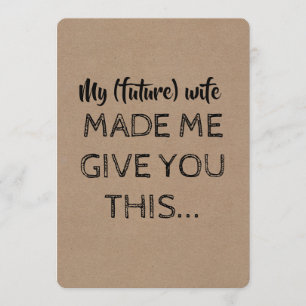 Modern GROOMSMAN BEST MAN Funny Frieri Inbjudningar
