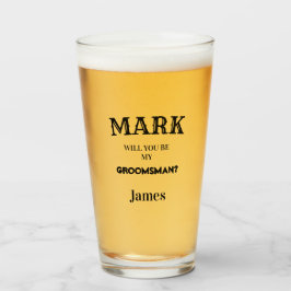 Modern Groomsman Frieri Bröllop Marskalkar Glaskopp