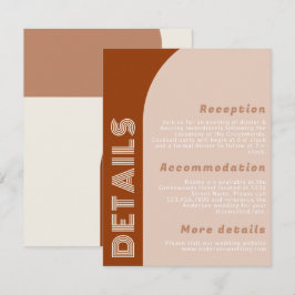 Modern Groovy Arch Retro Terracotta Bröllop