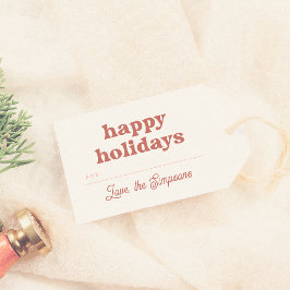 Modern Groovy Glad helg jul Presentetikett