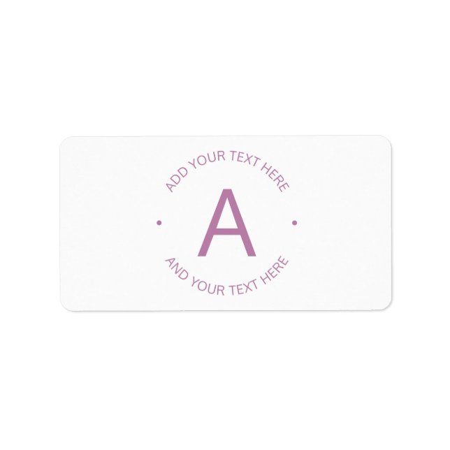 Modern grundläggande cirkulär text | Ljust Lila Adressetikett (Framsidan)