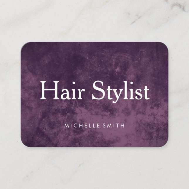 Modern Grunge Hair Stylist Visitkort (Framsida)