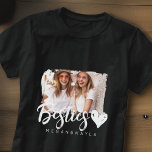 Modern Grunge Heart Best Friends BFF-foto T Shirt<br><div class="desc">Design består av roligt och lekfull typografi med sans serif- och serif-teckensnitt. Lägg till ett anpassningsbar-foto.</div>