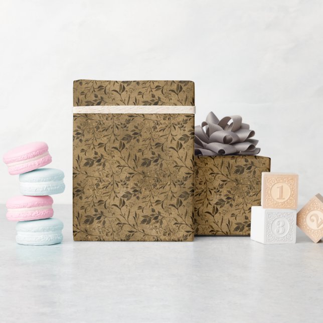Modern Grunge Löv Mönster Wrapping Papper Roll Presentpapper (Baby Shower)