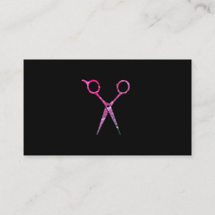 Modern Grunge Magenta Rosa Scissors Möte Tidsbeställning Kort