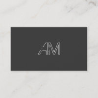 Modern Grunge Monogram om koldioxidsvart