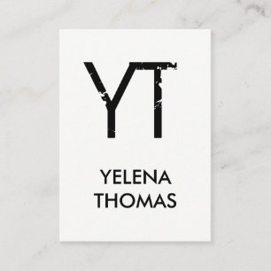 Modern Grunge Monogram Visitkort