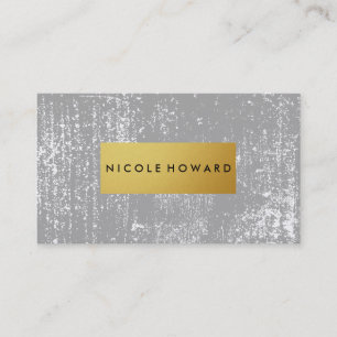 Modern grunge och Snyggt Metallic Faux Guld Visitkort