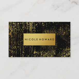 Modern grunge och Snyggt Metallic Faux Guld Visitkort
