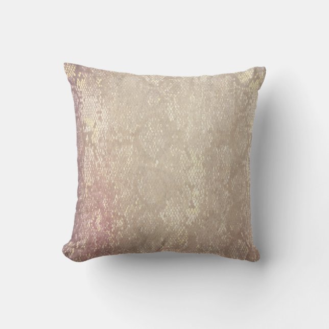 Modern Grunge Snake Skin Animal Mönster Cushion Kudde (Framsida)