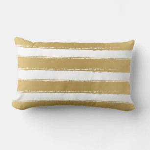 Modern Grungy Guld Rand White-bakgrund Lumbarkudde