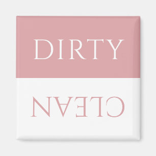 Modern Guava Glaze Rosa Dirty/Clean Dishwasher Magnet