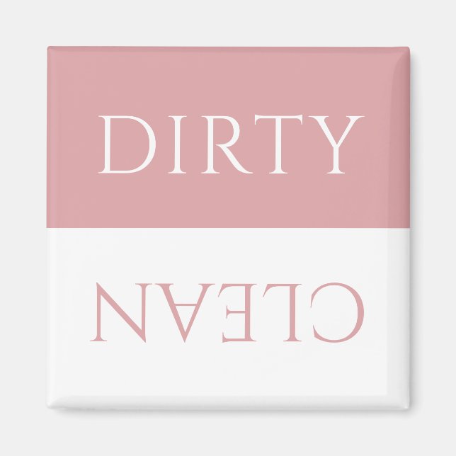 Modern Guava Glaze Rosa Dirty/Clean Dishwasher Magnet (Framsidan)