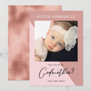 Modern gudmor i Ro Guld Frieri Inbjudningar