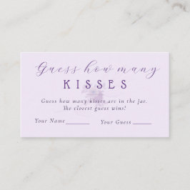 Modern Guess How Many Kisses Bridal Shower Game Tilläggskort