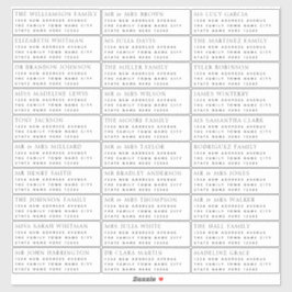 Modern Guest Namn & Address Label Klistermärken