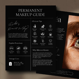 Modern guide för eftervård av permanent kosmetisk reklamblad
