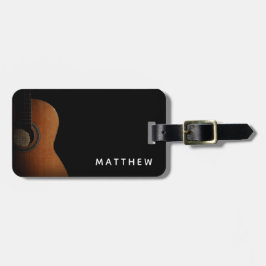 Modern Guitar Musician Black and White Photo Bagagebricka