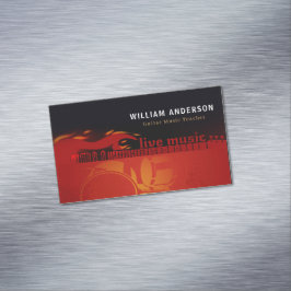 Modern Guitar Teacher Electric & Acoustic Lessons Magnetiska Visitkort