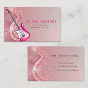 Modern Guitar Teacher Electric & Acoustic Lessons Visitkort
