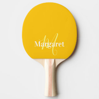Modern gul anpassad namn pingisracket