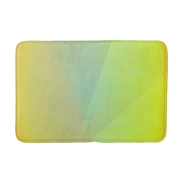 Modern gul geometrisk gradient badrumsmatta (Framsidan)