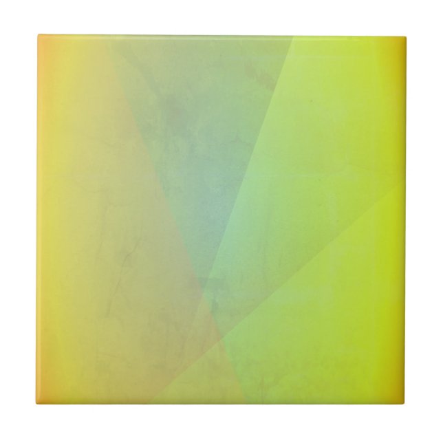 Modern gul geometrisk gradient kakelplatta (Framsidan)