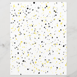 Modern Gul Grå Liten Terrazzo Scrapbookpapper