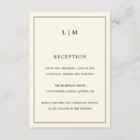 Modern Gul Monogram Elegant Bröllop