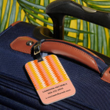 Modern gul, orange och vit sicksack-mönster