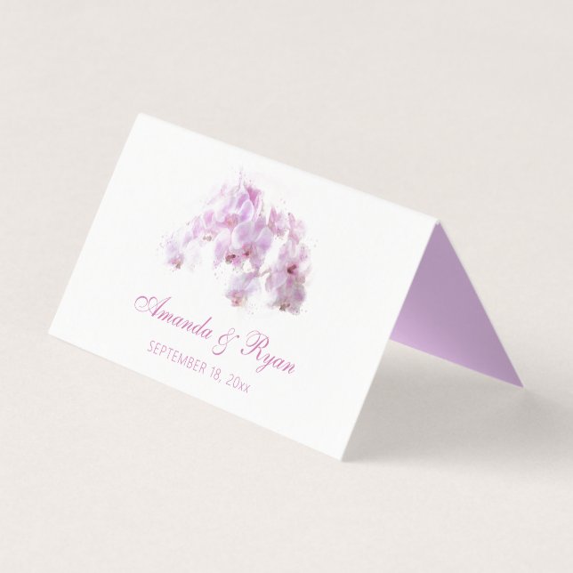 Modern Gul ros Blommigt Bröllop Bord-kort Kort (Baksida)