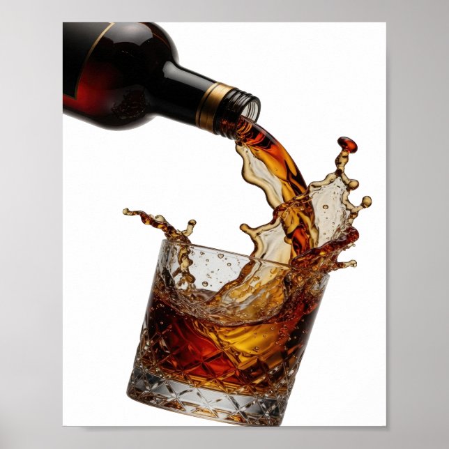 Modern Gul WHISKY SPLASH Poster (Framsidan)