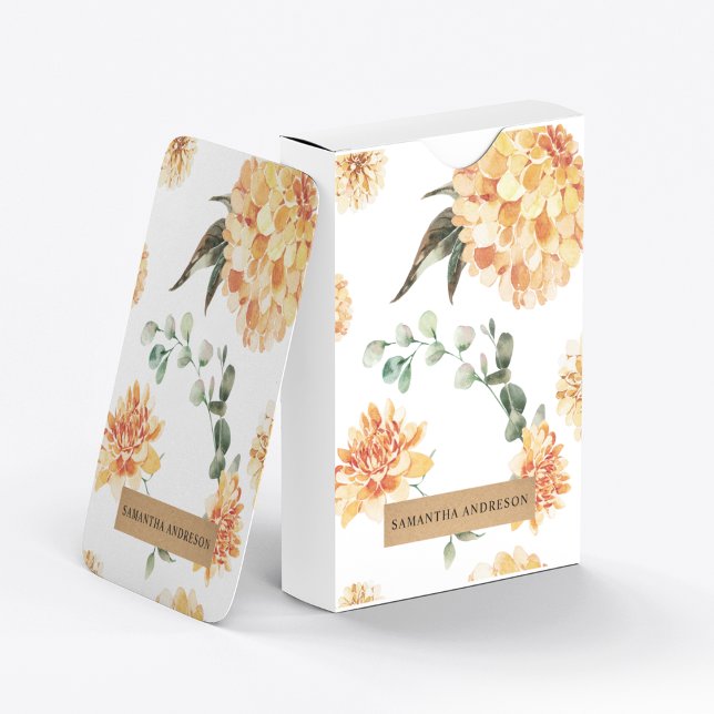 Modern Gula blommor & Kraft Personlig Gift Casinokort (Skapare uppladdad)