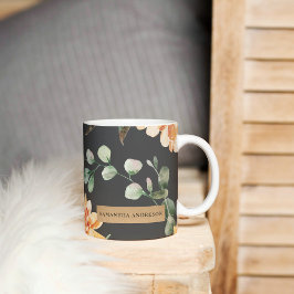 Modern Gula blommor & Kraft Personlig Gift Kaffemugg