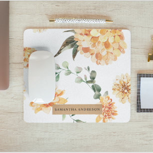 Modern Gula blommor & Kraft Personlig Gift Musmatta