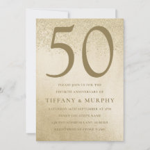Modern Guld 50-års bröllopsjubileum
