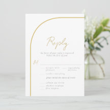 Modern Guld Arch Calligraphy Bröllop Meal OSA
