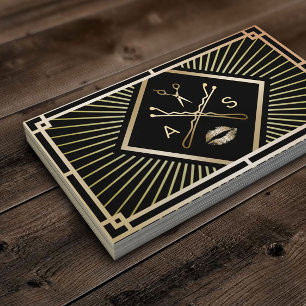 Modern guld- art déco för Makeupkonstnär & för Visitkort