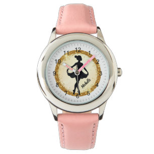 Modern Guld Ballerina Ballet Dance Personlig Armbandsur