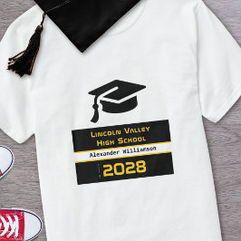Modern Guld Black High School Studenten-klass T Shirt