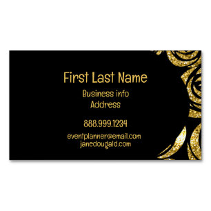 Modern Guld Black Ro Elegant Magnetiska Visitkort
