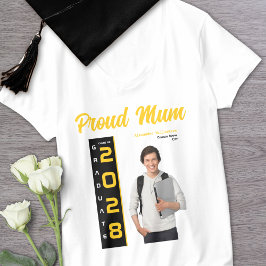 Modern Guld Black Studenten Photo Proud Morsa T Shirt